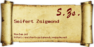 Seifert Zsigmond névjegykártya
